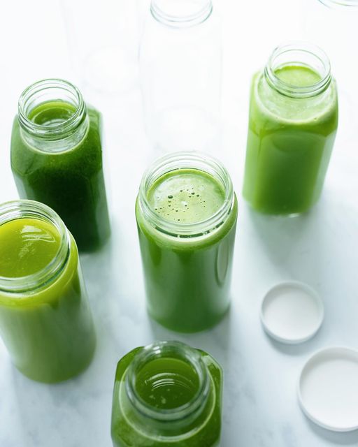 Variety of Green Juices
