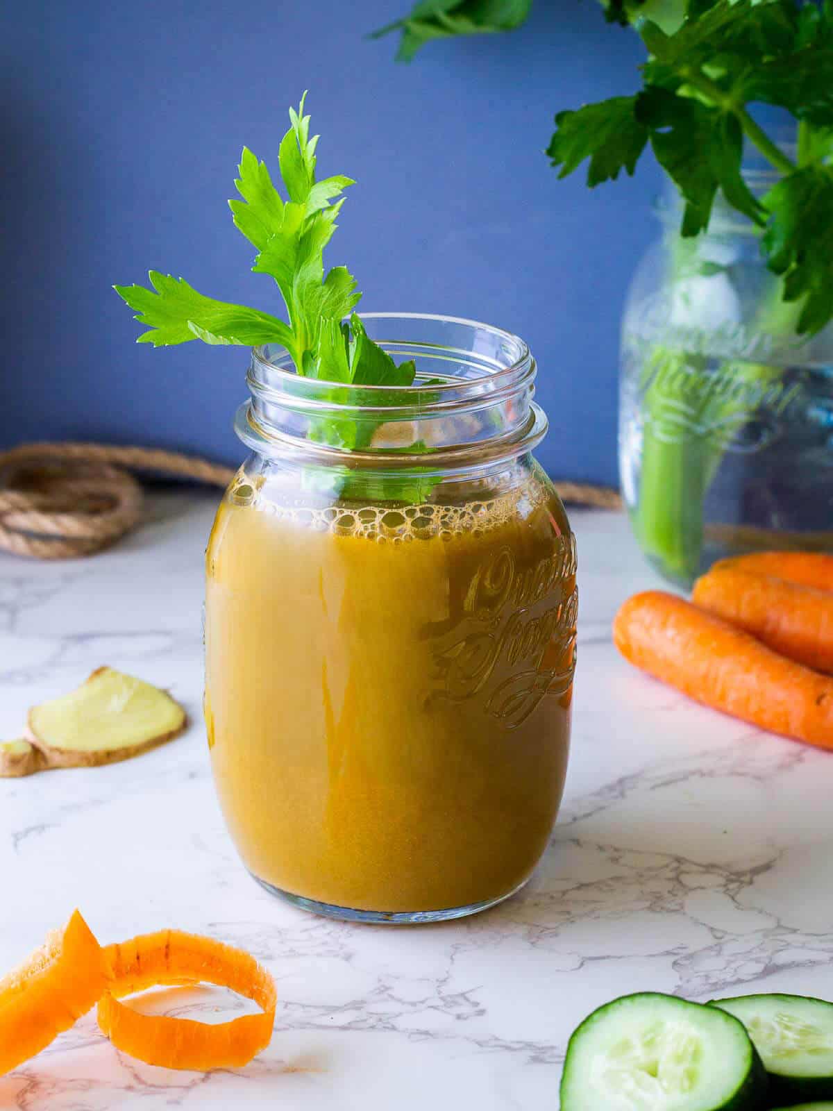 62 kcal Carrot Cucumber And Celery Juice