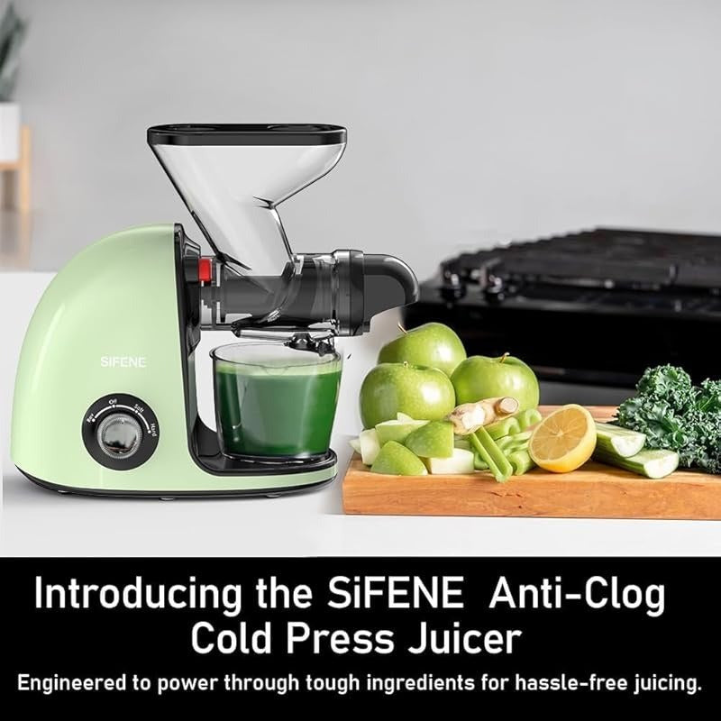 Dual Mouth Masticating Juicer Pro Green