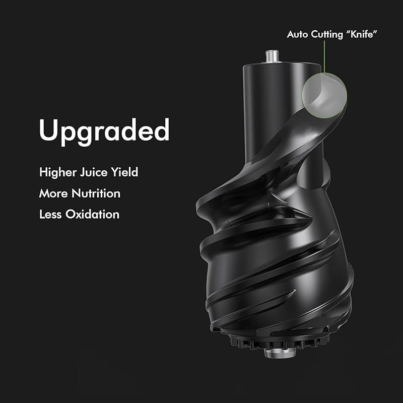 Whole Fruit Cold Press Juicer Large Dual Mouth Gray