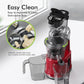 Whole Fruit Masticating Juicer Large Dual Mouth Red