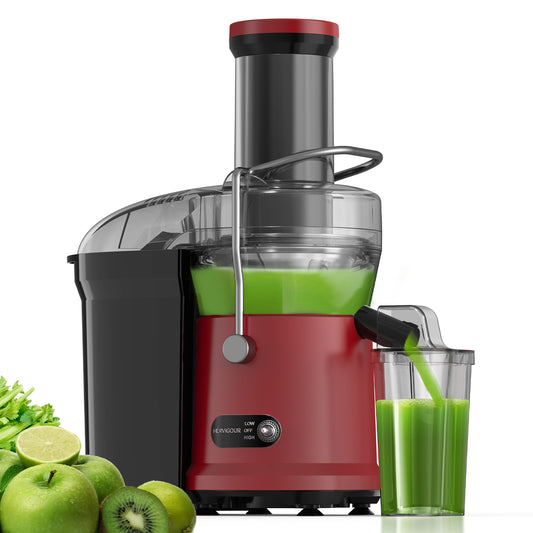 SiFENE Juicer Machine, 1000W Peak Motor with 3.2" Mouth Juice Extractor，red