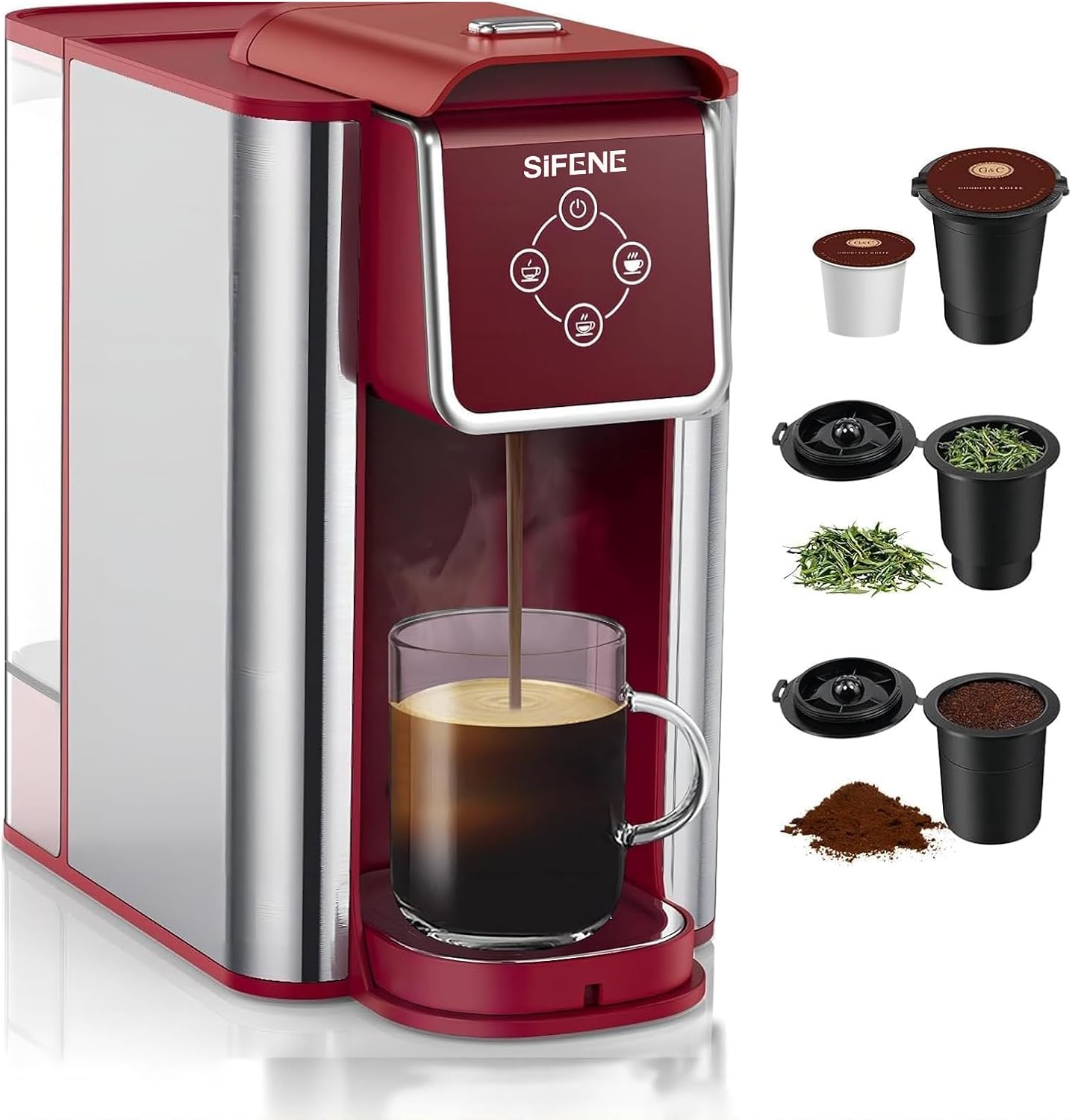 Single Serve Coffee Maker Red