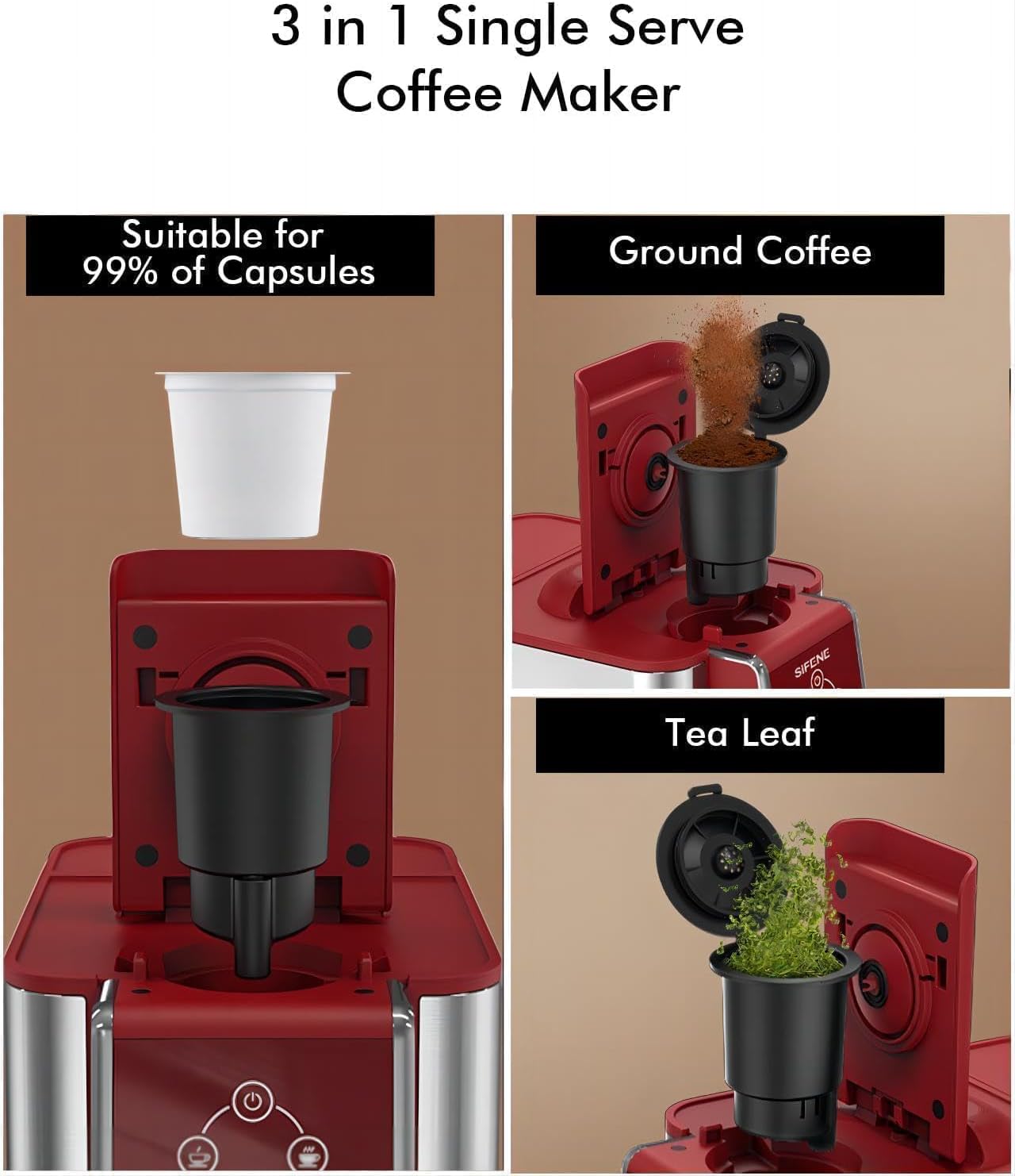 Single Serve Coffee Maker Red