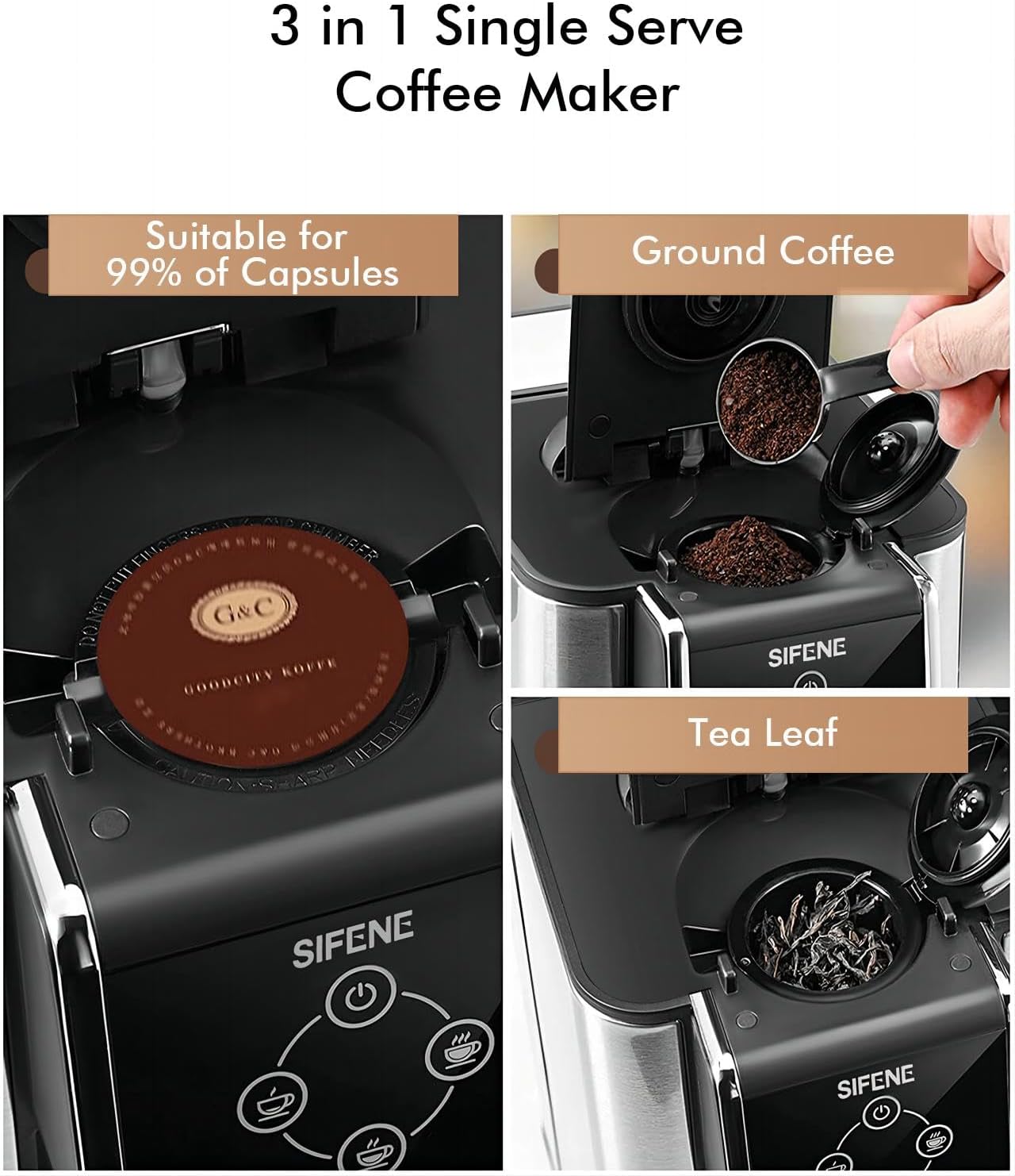 Single Serve Coffee Maker Black