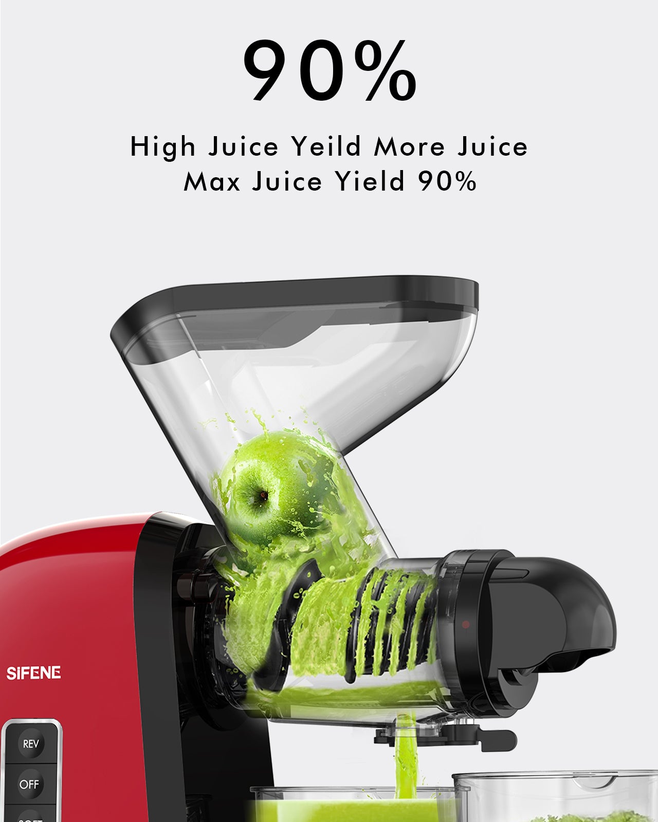 SIFENE Slow Masticating Juicer Pro 3105-Red