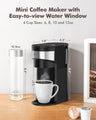 Single Serve Coffee Maker Mini Black