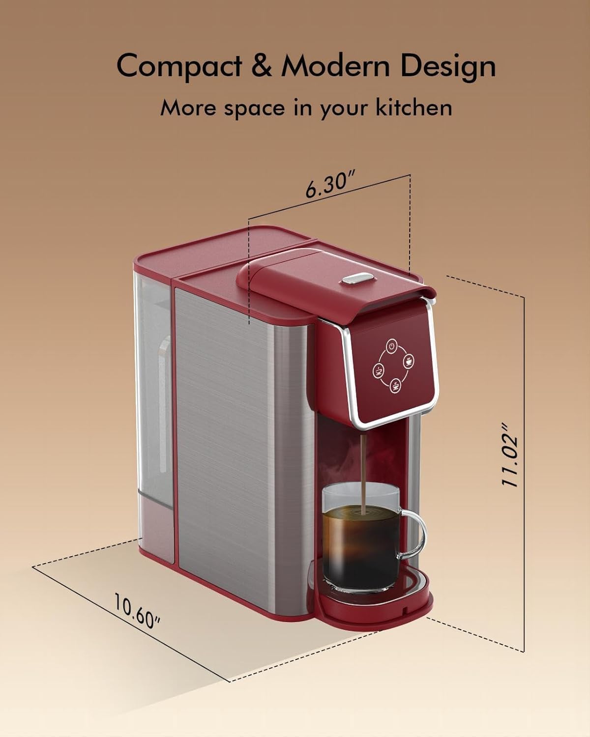 Single Serve Coffee Maker Red