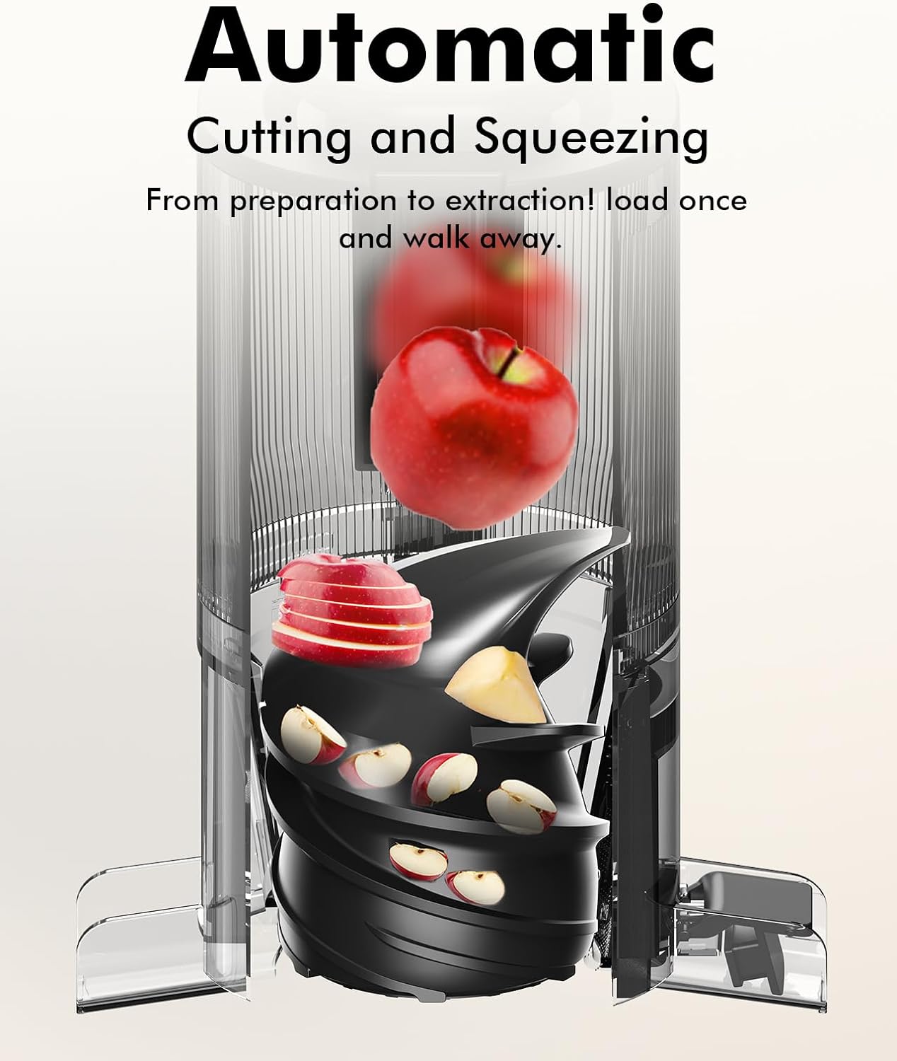 Whole Fruit Cold Press Juicer Large Capacity Red