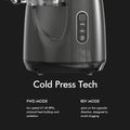 SIFENE Whole Fruit Cold Press Juicer Machine - Premium Vertical Slow Masticating Juicer,Sleek Gray