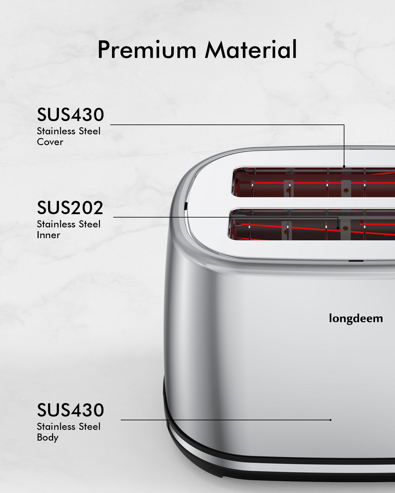 2-Slice Toaster, Wide Slots, Auto Shut-Off, 6 Shade Dial. Perfect for Fruit Bread, Bagels, Waffles, Frozen Options, Easy-Clean Crumb Tray, Silver