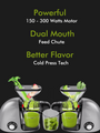 Dual Mouth Masticating Juicer Pro Gray