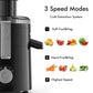 SIFENE 350W Compact Centrifugal Juicer Machine, 2.5" Chute, 3-Speed, Black