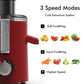 SIFENE Centrifugal Juicer Machine, 350W, 2.5" Chute, 3-Speed, BPA-Free, Red
