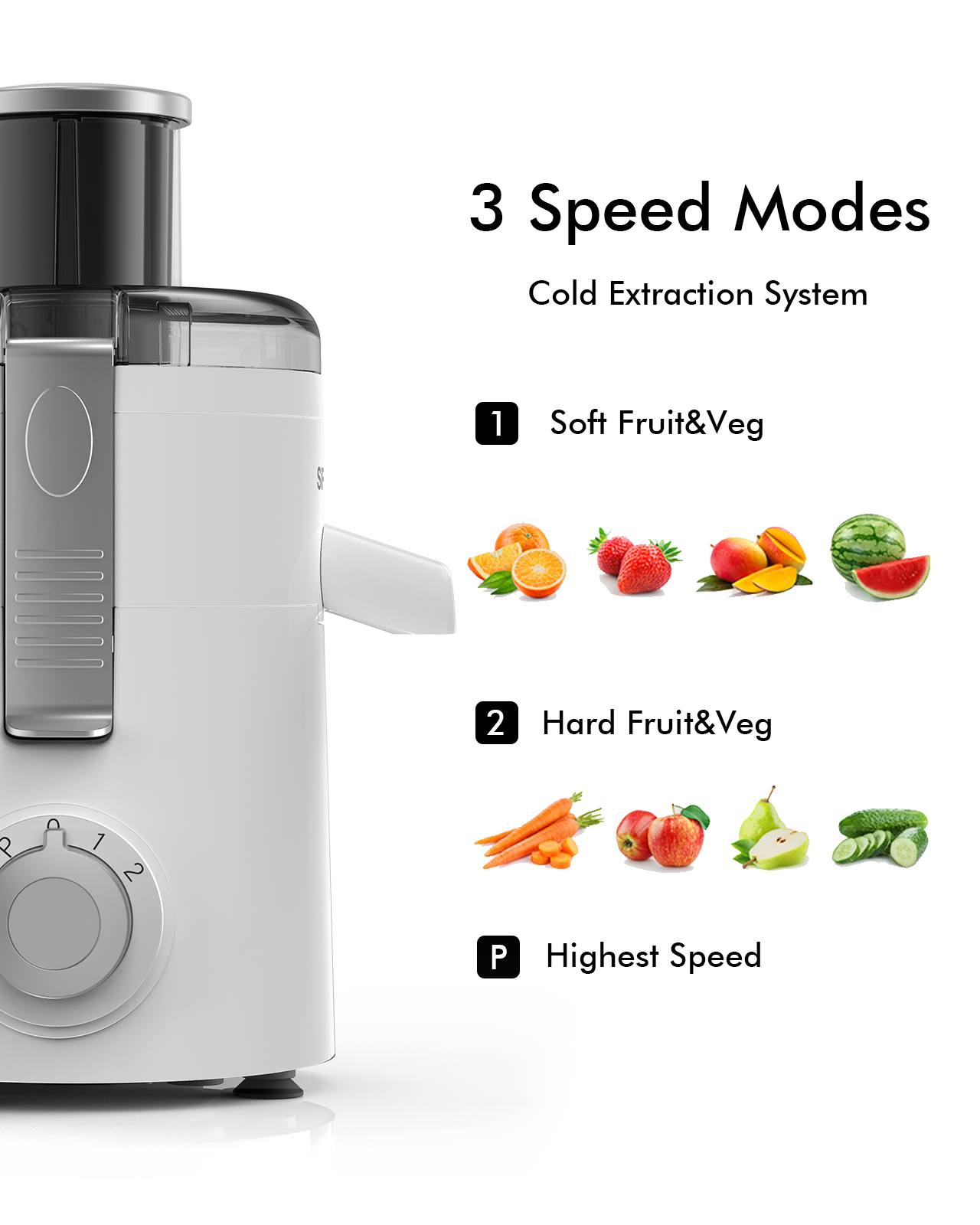 SIFENE Versatile Vegetable & Fruit Juicer High-Speed Juice Creator