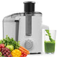 SIFENE 350W Compact Centrifugal Juicer Machine, 2.5" Chute, 3-Speed, White