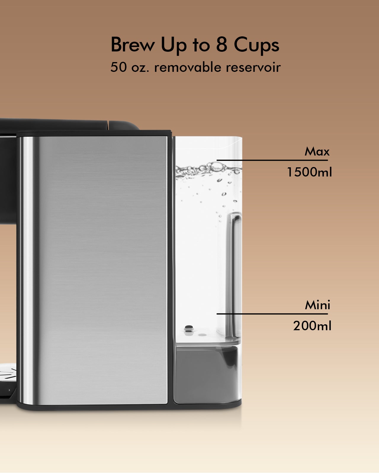 SIFENE 3-in-1 Single Serve Coffee Maker for K-pods, Custom Temperature and Strength Control