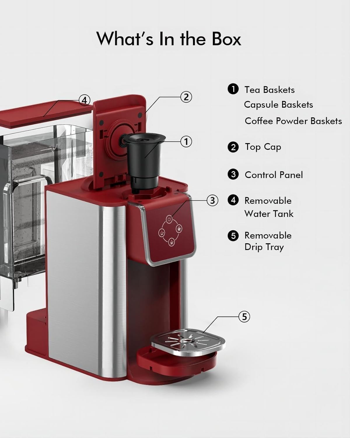 Single Serve Coffee Maker Red