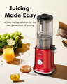 Whole Fruit Cold Press Juicer Large Capacity Red