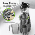 SIFENE Whole Fruit Cold Press Juicer Machine - Premium Vertical Slow Masticating Juicer,Sleek Gray