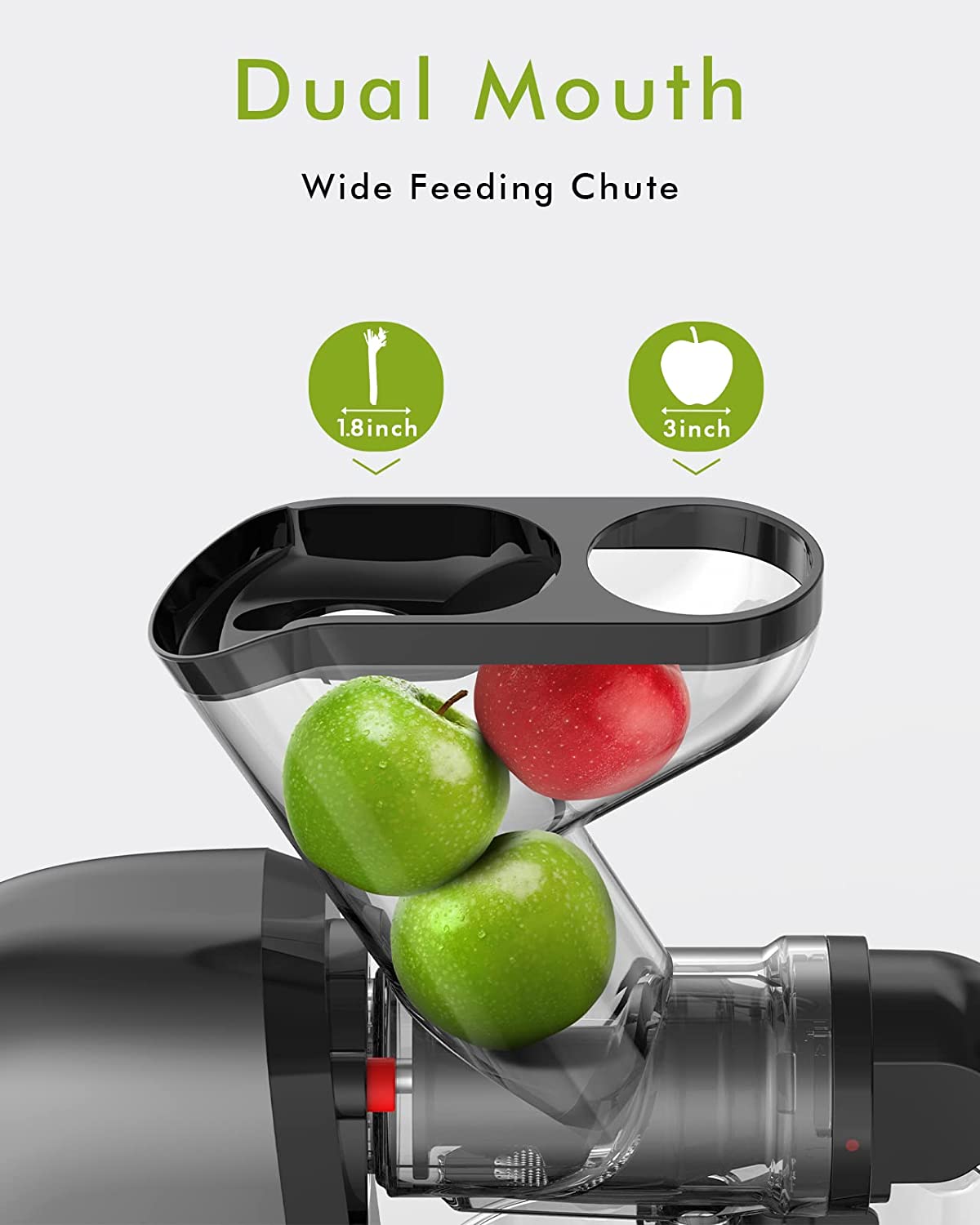 Dual Mouth Masticating Juicer Max Gray