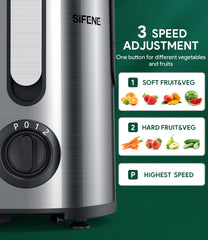 SiFENE Centrifugal Juicer Mini - Silver