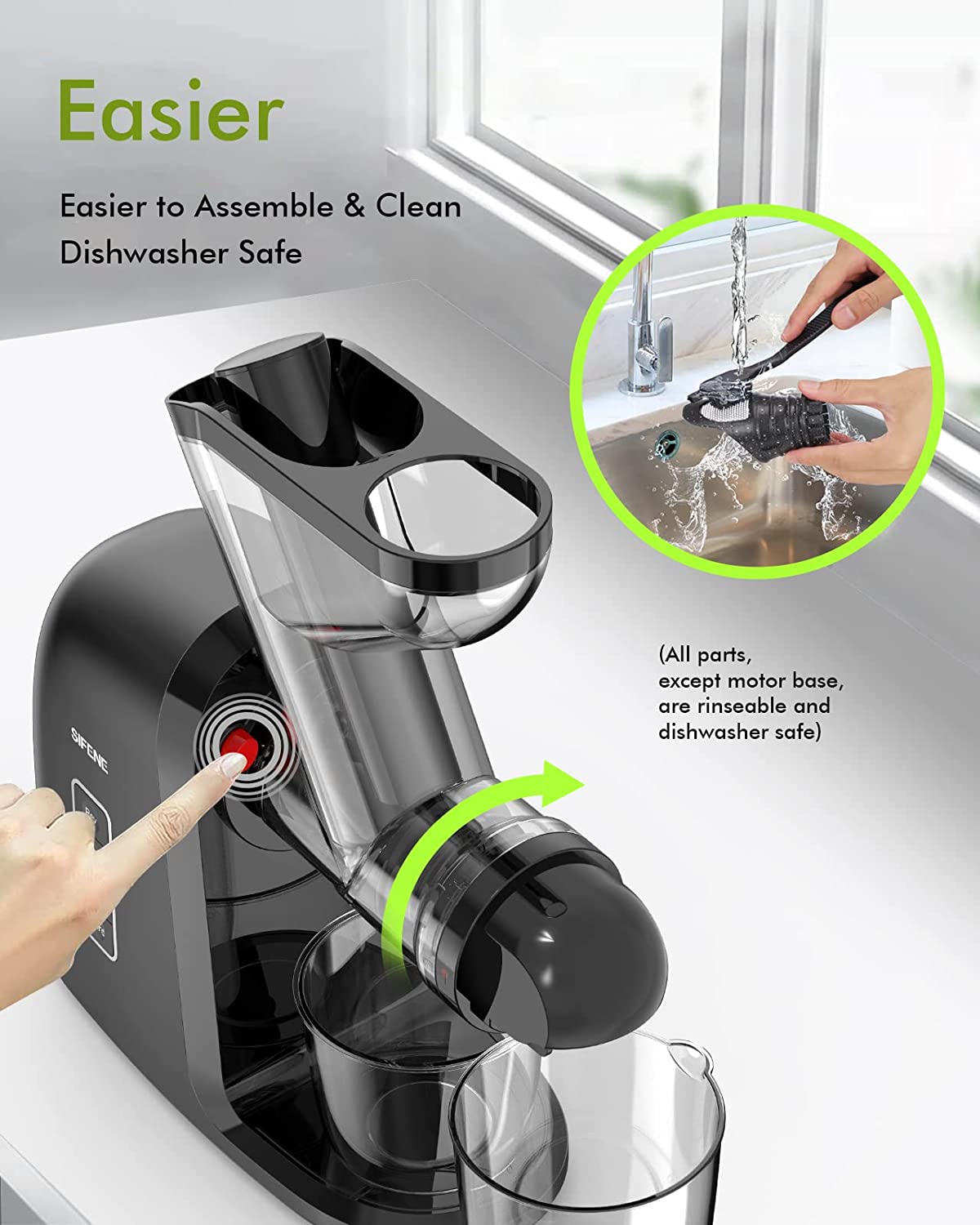 Dual Mouth Masticating Juicer Max Gray