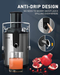 SIFENE Centrifugal Juicer, Powerful 500W, 3 Extra-Large Feed