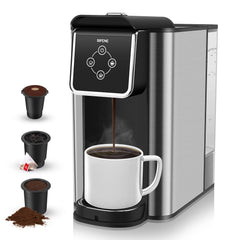 SIFENE Single Serve Coffee Machine, 3 in 1 Pod Coffee Maker For Single  Serve Capsule pod, Ground Coffee Brewer, Leaf Tea Maker, 6 to 10 Ounce Cup,  Removable 50 Oz Water Reservoir